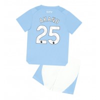 Manchester City Manuel Akanji #25 Domáci Detský futbalový dres 2023-24 Krátky Rukáv (+ trenírky)